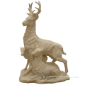 Hand Carved Stone Antelope Sculpture For Sale
